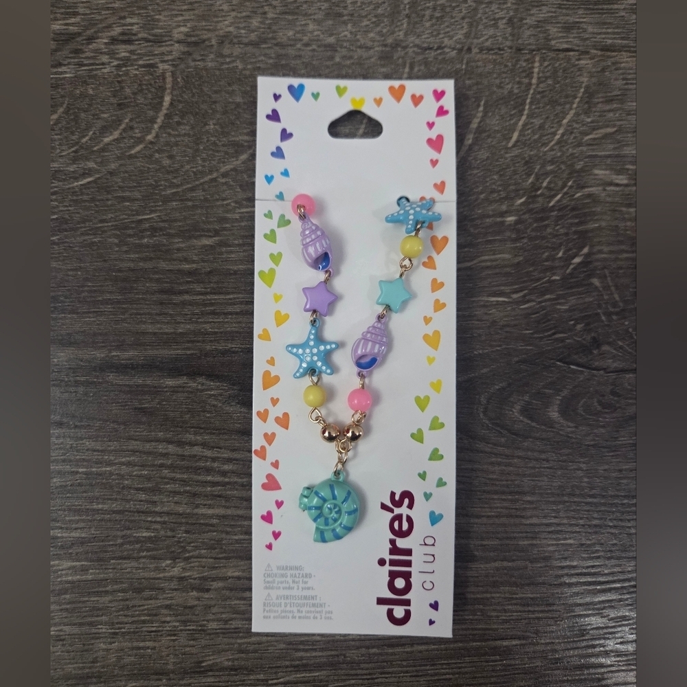 Claire's Girls Multicolor Shell Necklace NWT